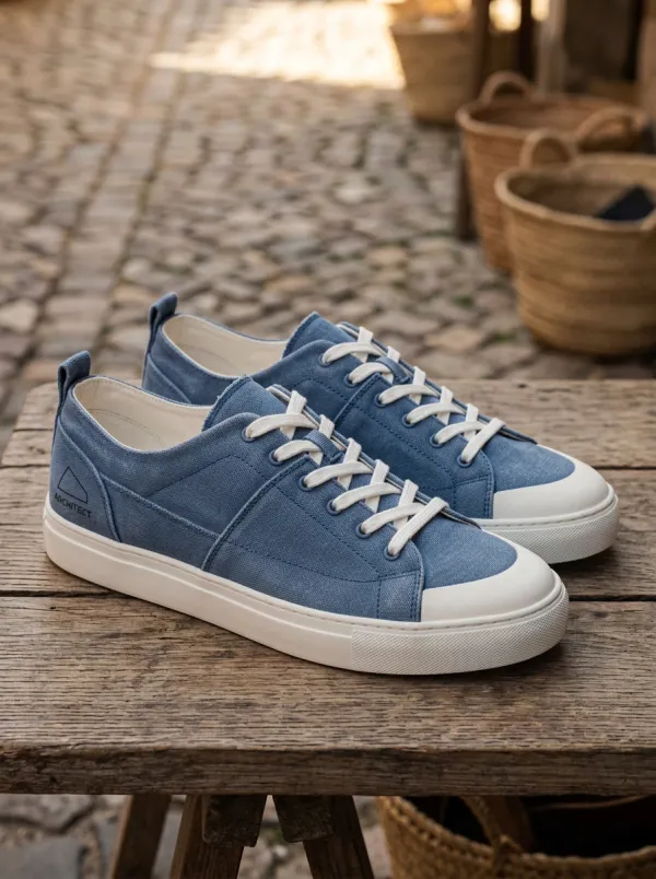 Stitched Graphic Canvas Sneakers