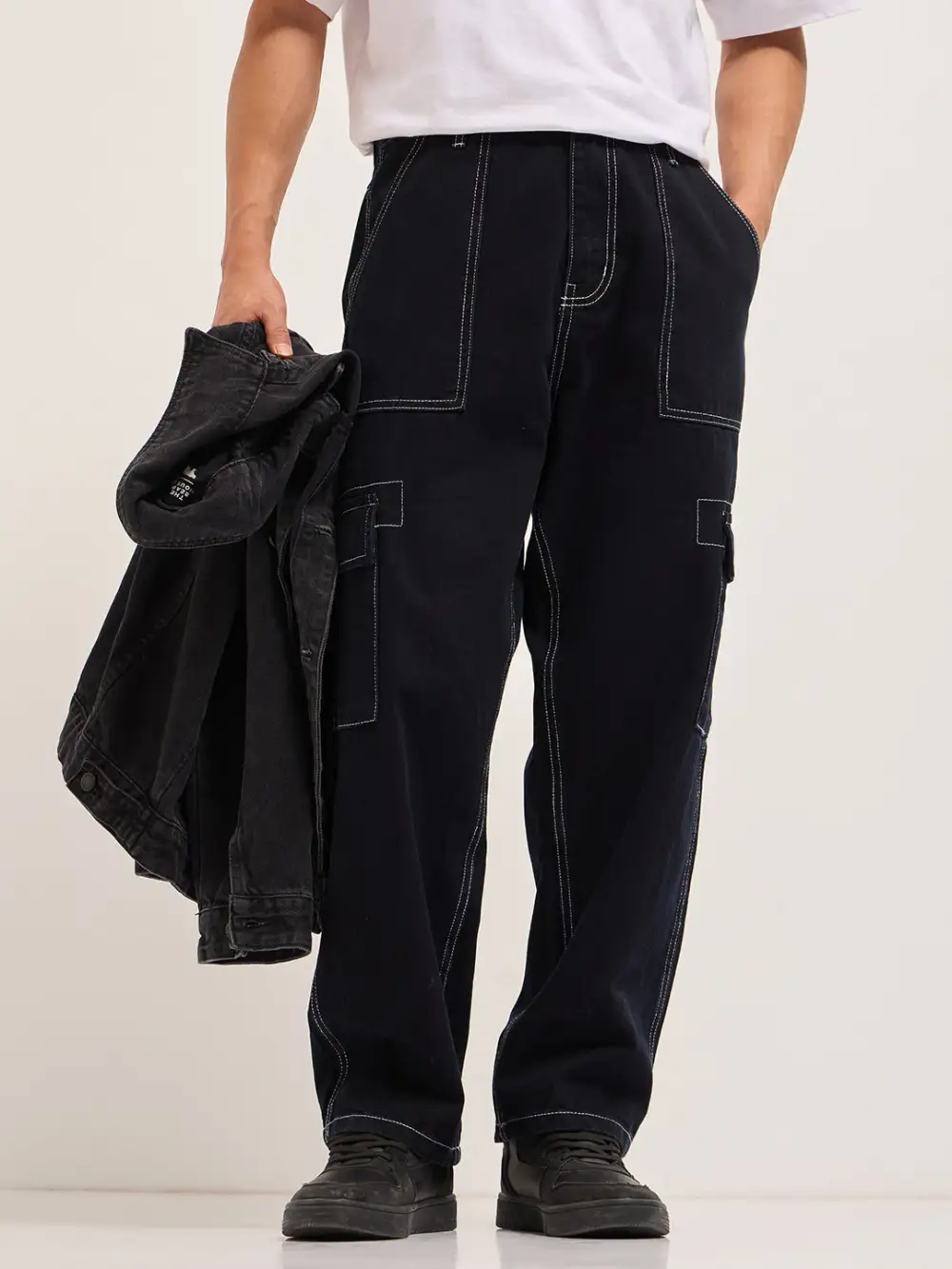 Everyday Baggy Cargo Pocket Jeans
