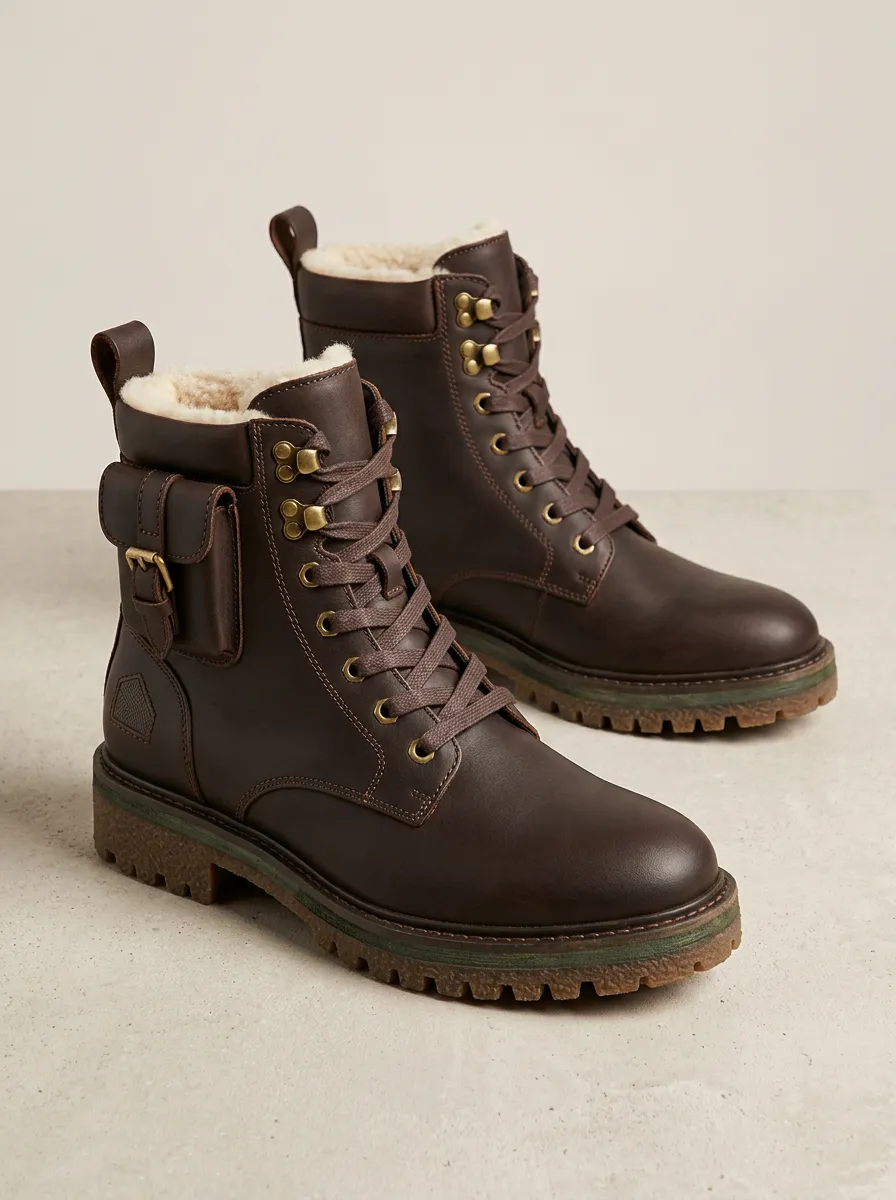 Sport Faux Fur Lined Fur Lined Silhouette Unisex Warm Boots