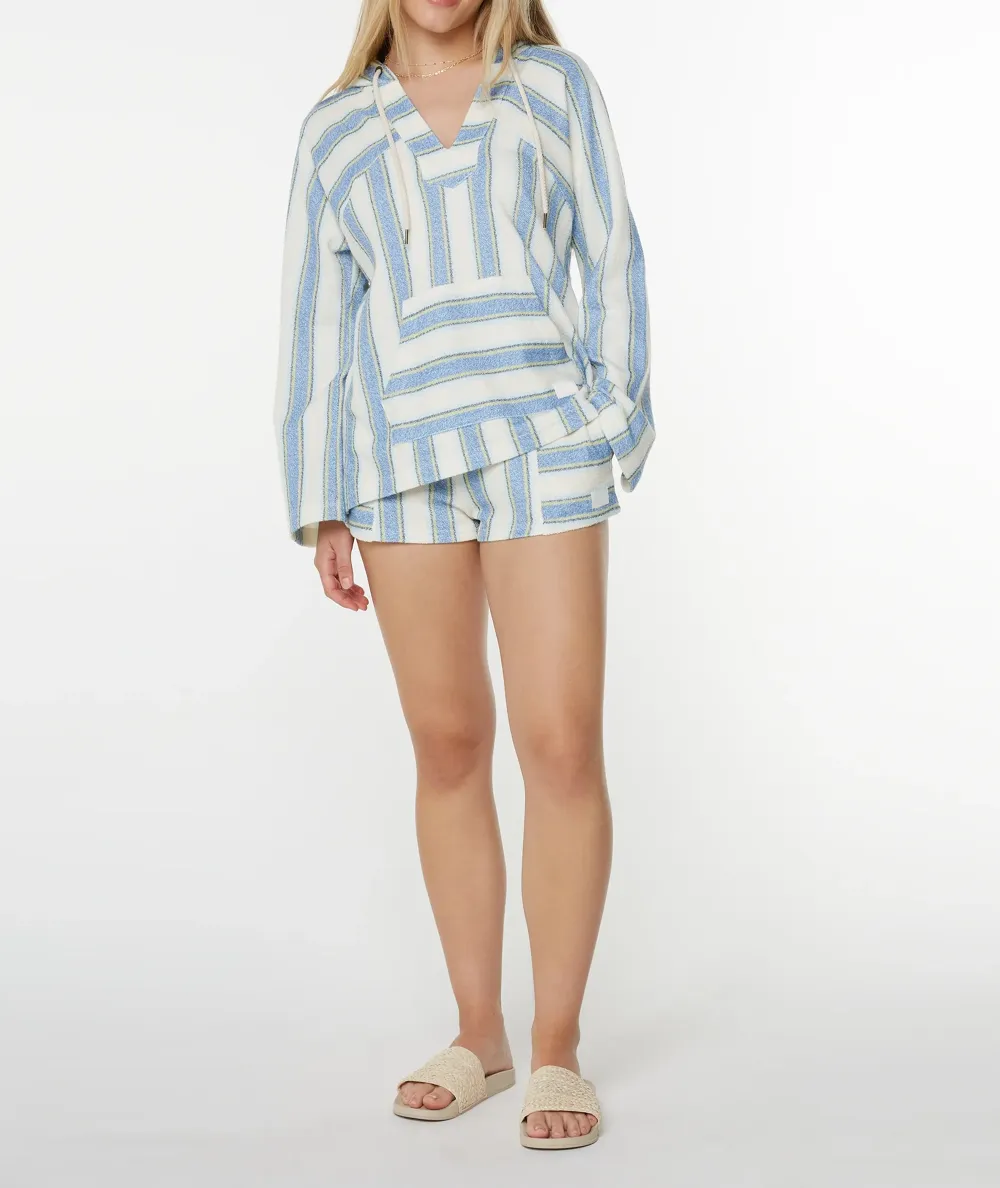 High-Waisted Short Pants With Thick Stripes