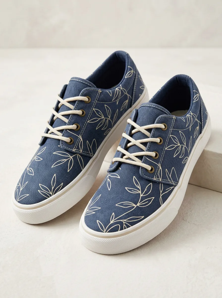 Daily Botanical Leaf Essential Men's Canvas Shoes