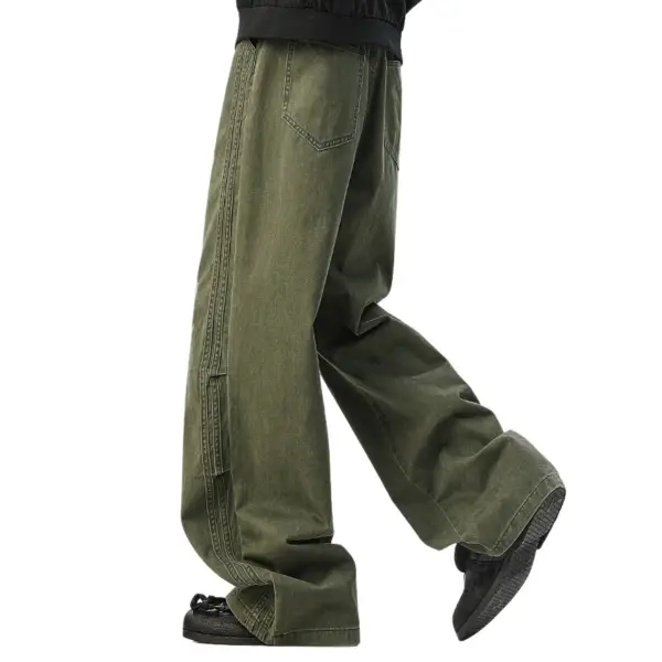 Modern Relaxed Cargo Multi Pocket Denim Jeans