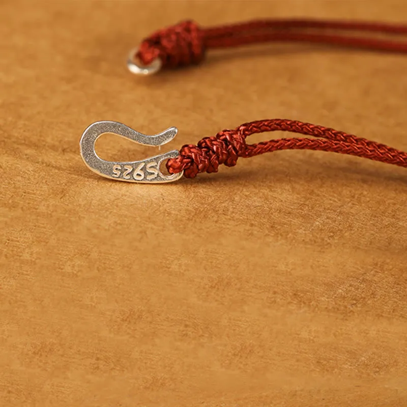 Sterling Silver Hook Design String Bracelet