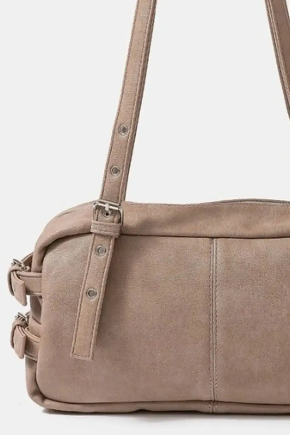 Grommet Belt Strap Rustic Rectangular Hand Bag