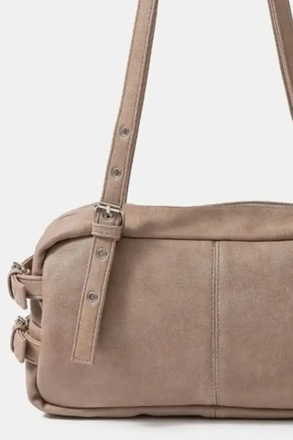 Grommet Belt Strap Rustic Rectangular Hand Bag