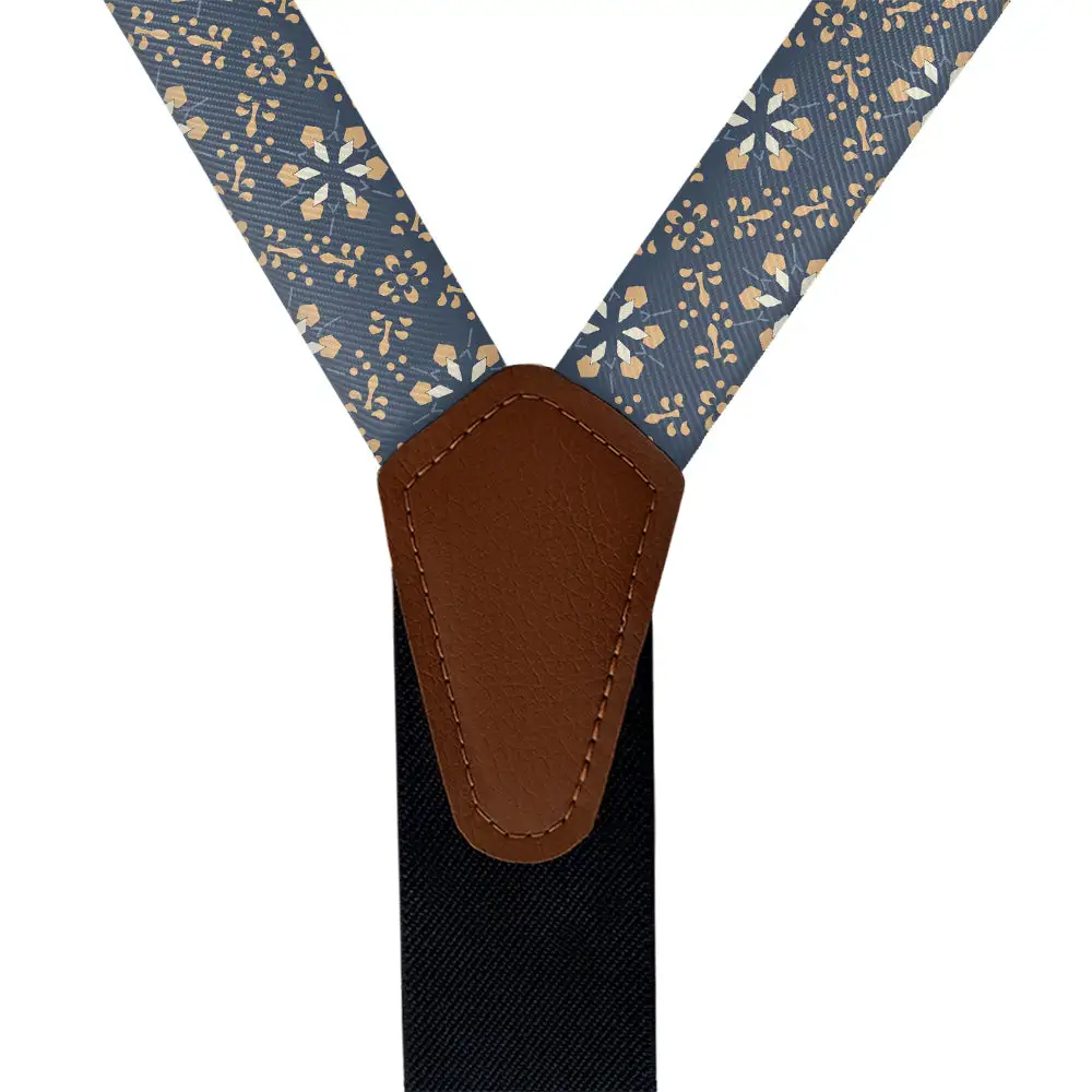 Deco Floral Pattern Suspenders