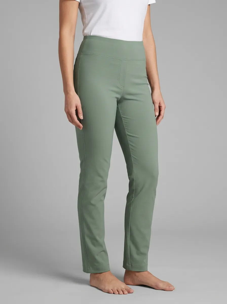 Easy-Wear High-Stretch Mid-Rise Stretch Pants