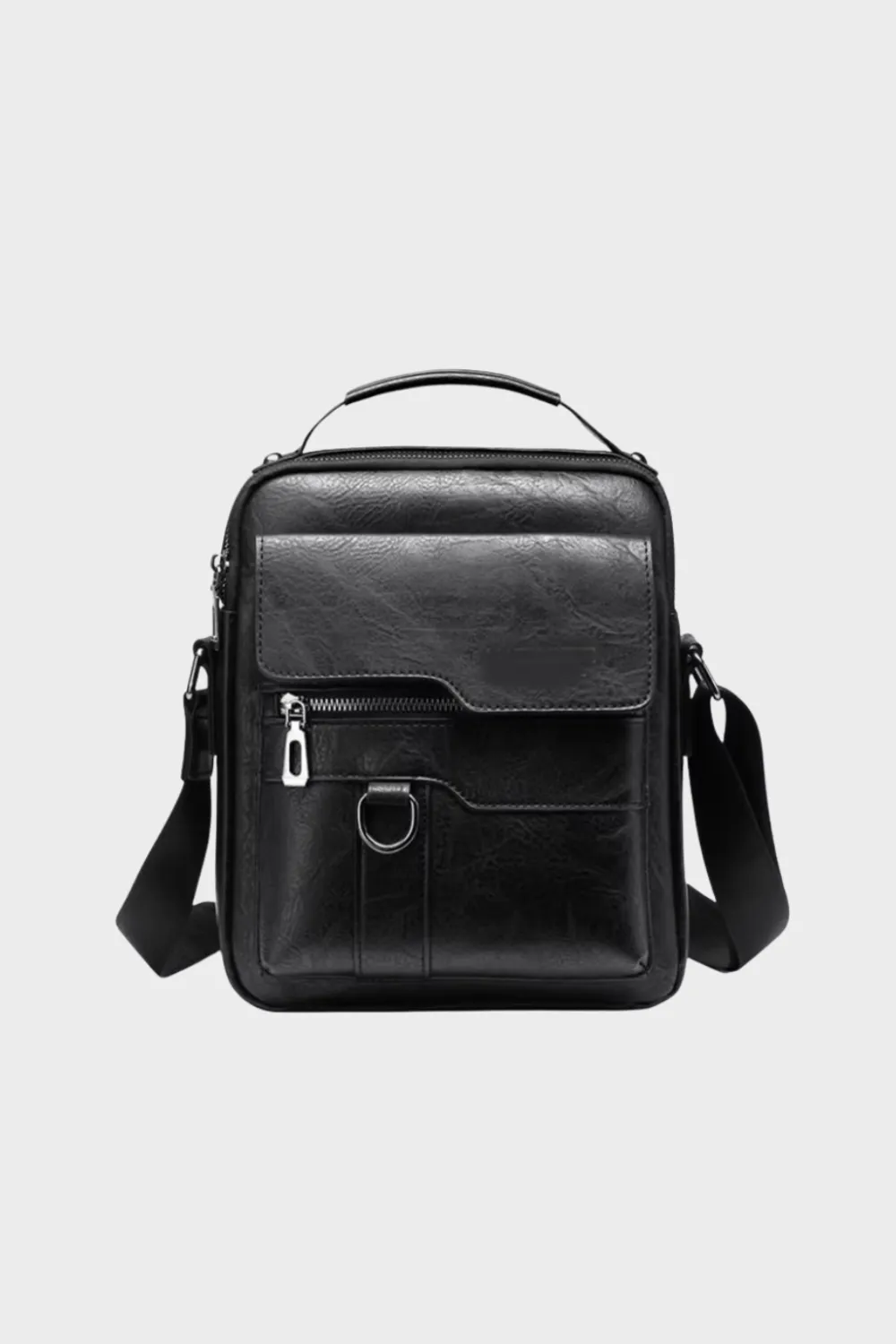 Structured Leather Crossbody Bag