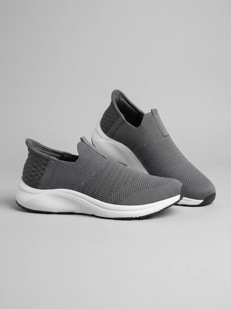 Unisex Knit Mesh Slip-On Walking Sneakers