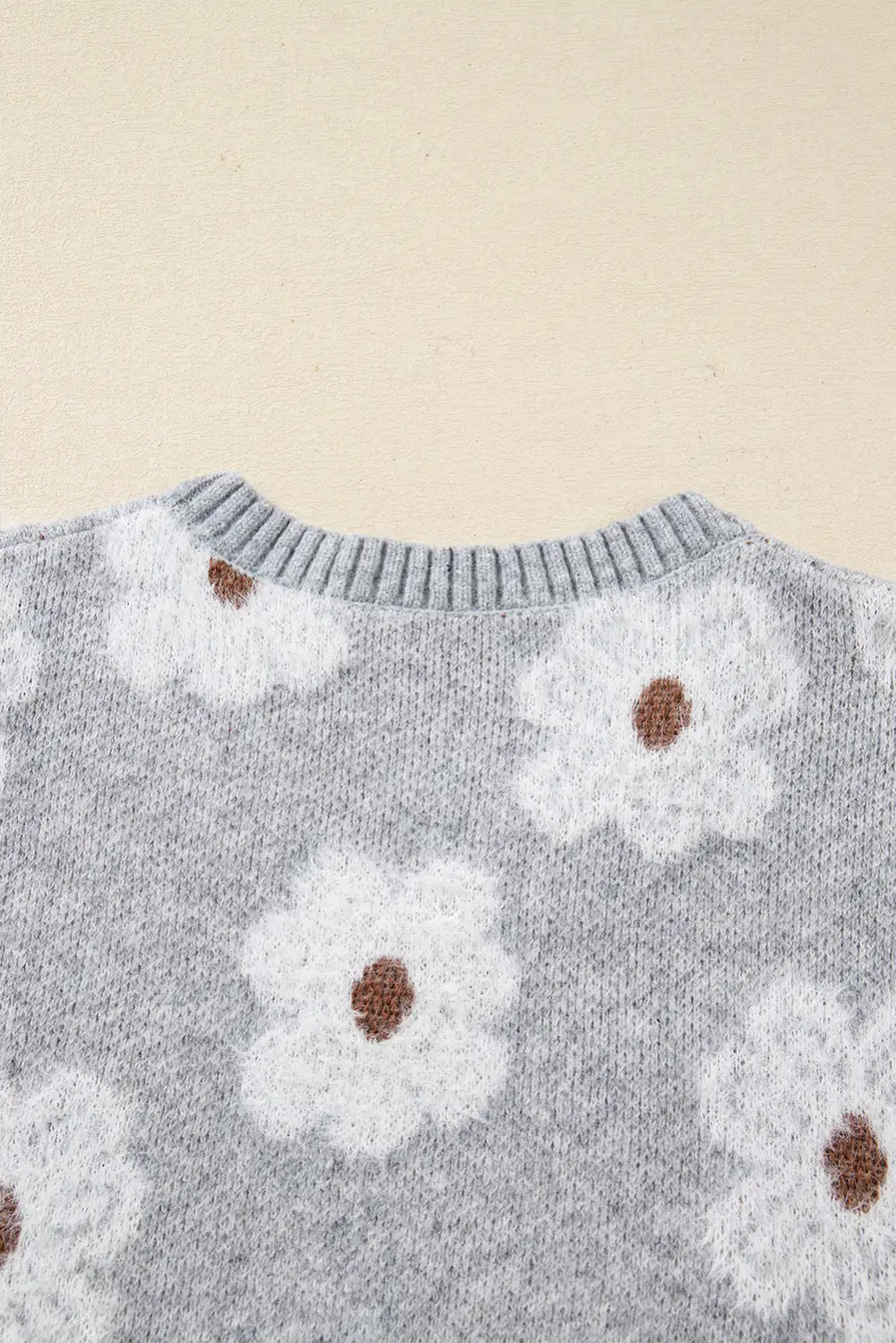 Floral V Neck Sweater