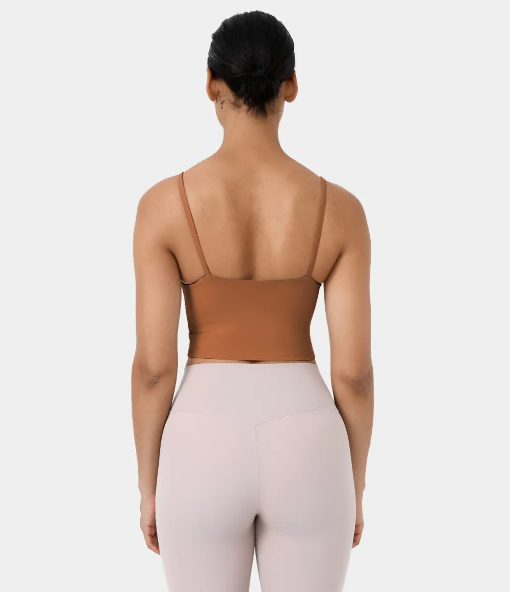 Basic Padded Workout Cropped Tank Top