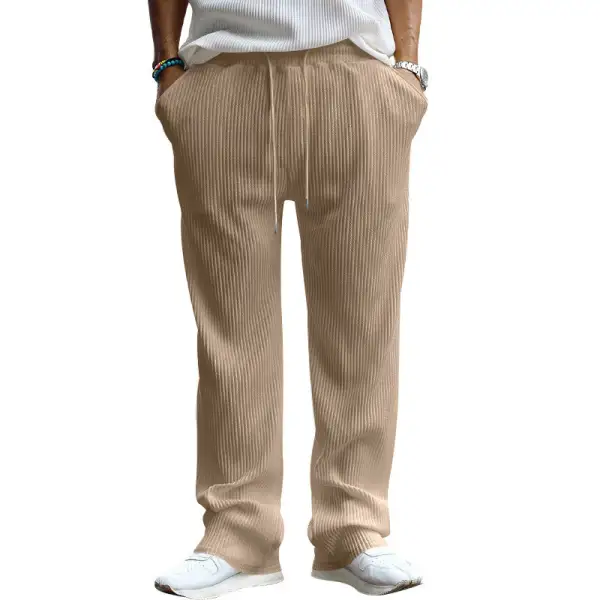 Men's Wide Leg Loose Fit Drawstring Pants