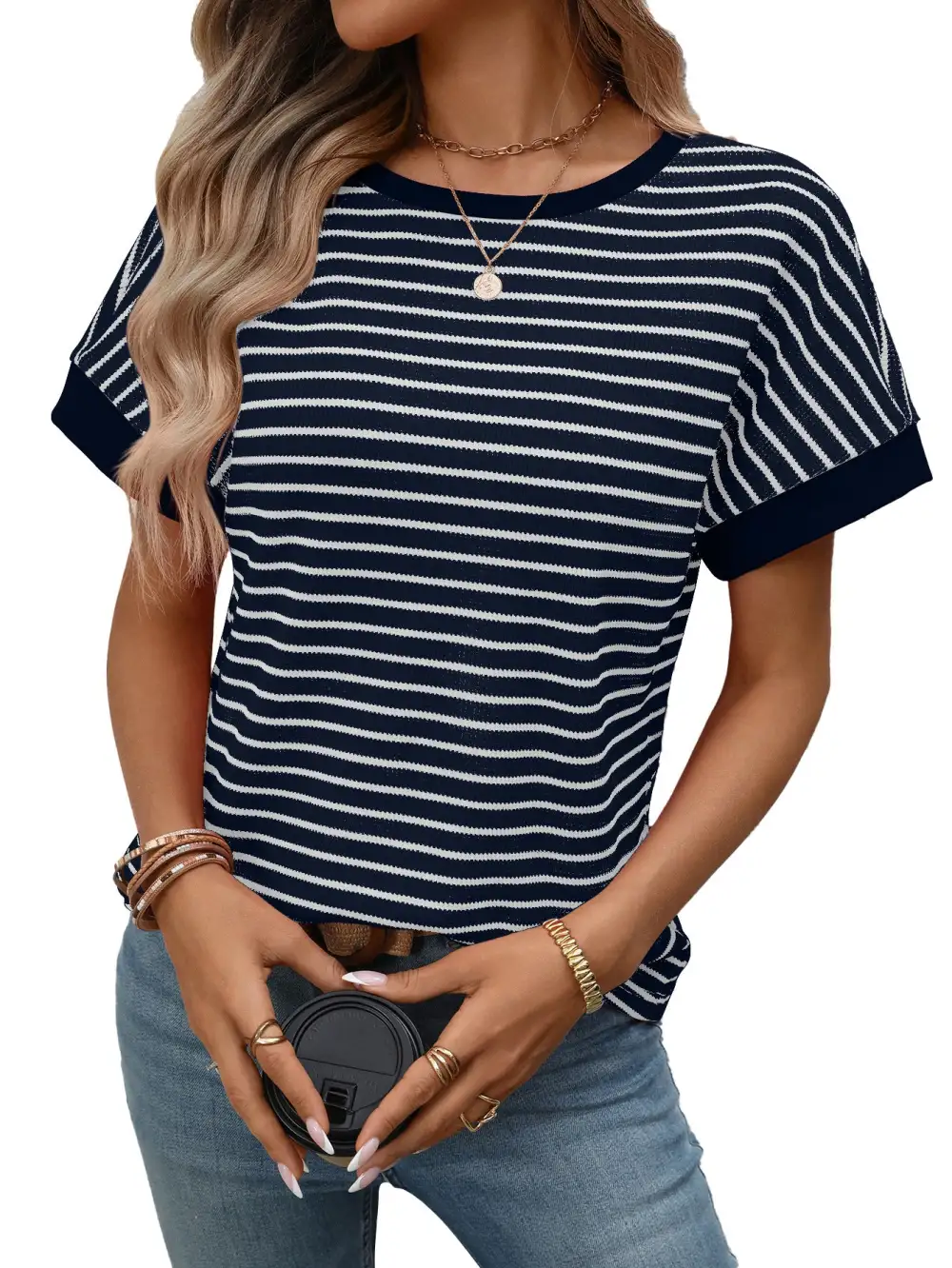 Patchwork Crewneck Short Sleeve Tee