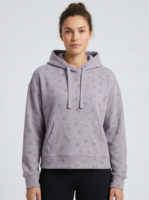 Women's Classic Floral Minimal Graphic Hoodie