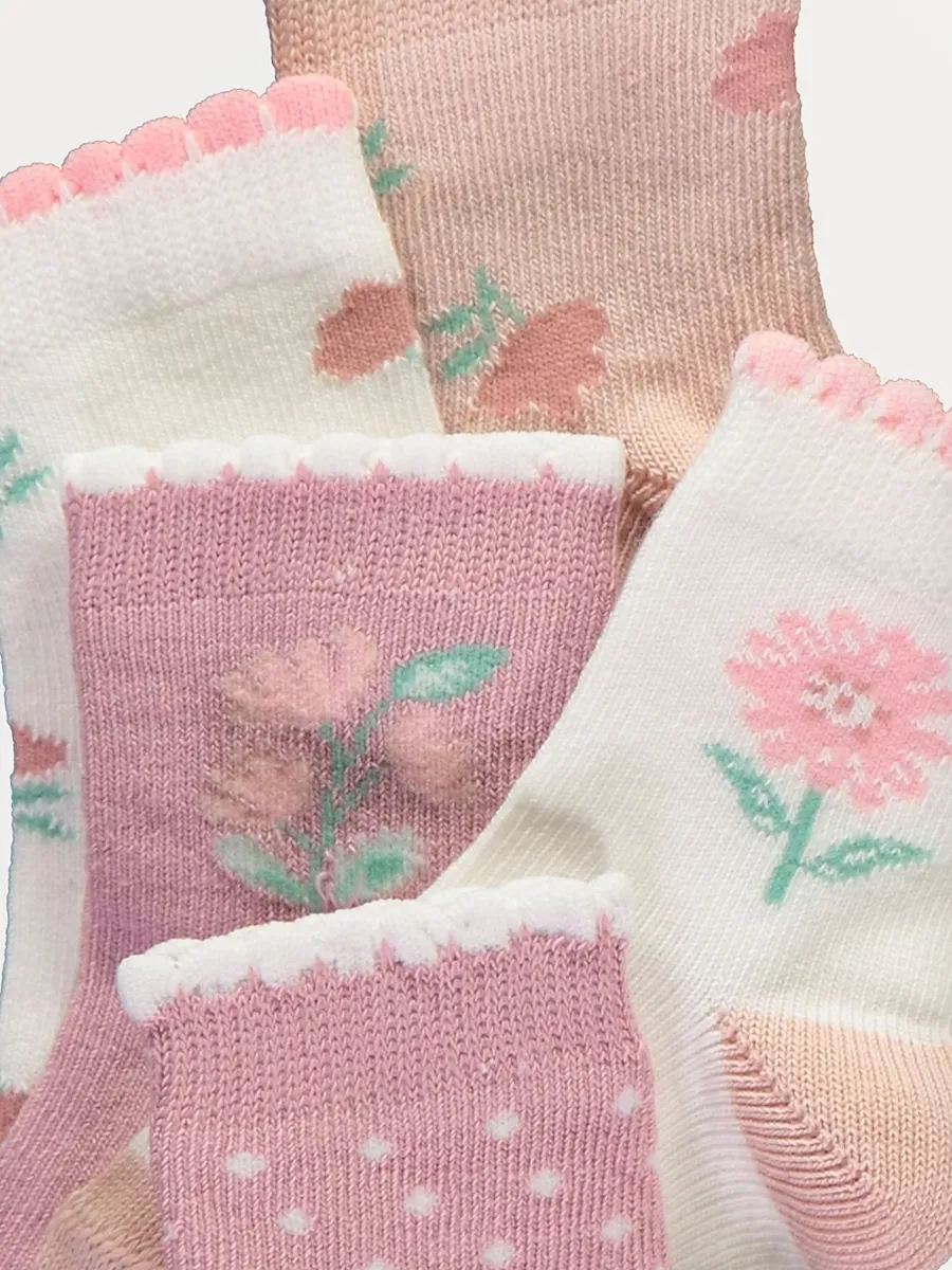 Floral Spotted Socks 5 Pack