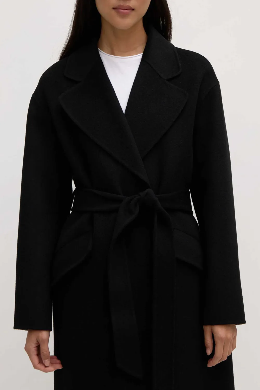 Shoulder Down Single Breasted Coat