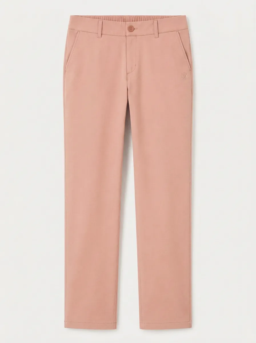 Women's Sun Emblem Print Mid-Rise High-Stretch Straight-Leg Pants