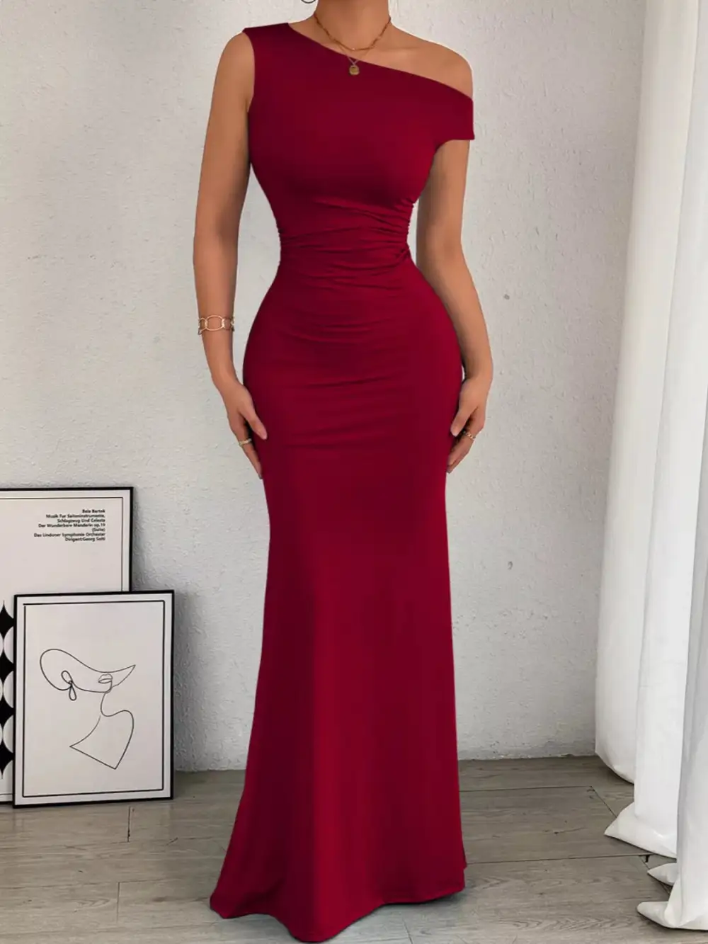 Easy Fit Ruched Maxi Dress