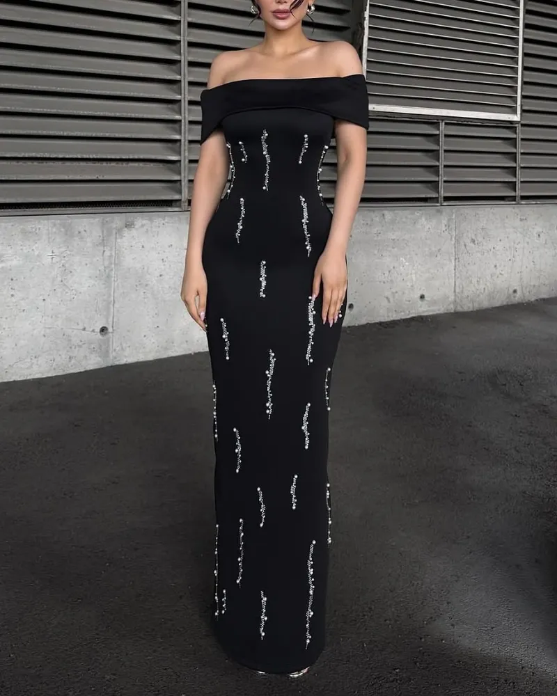 Off Shoulder Maxi Dress