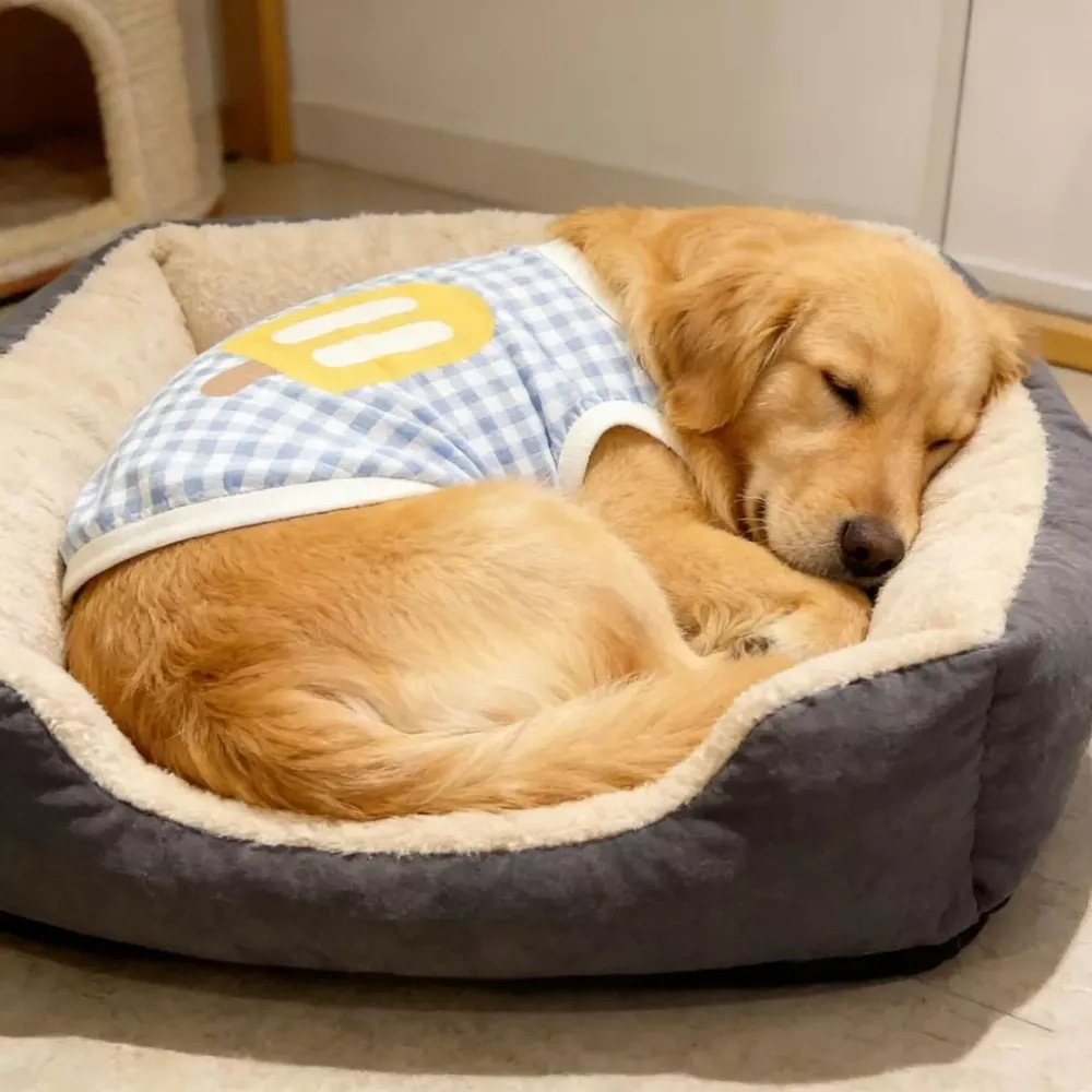 Pet Vest Big Dog T-shirt Vest Puppy Costumes Casual Pet Yellow Blue Clothe