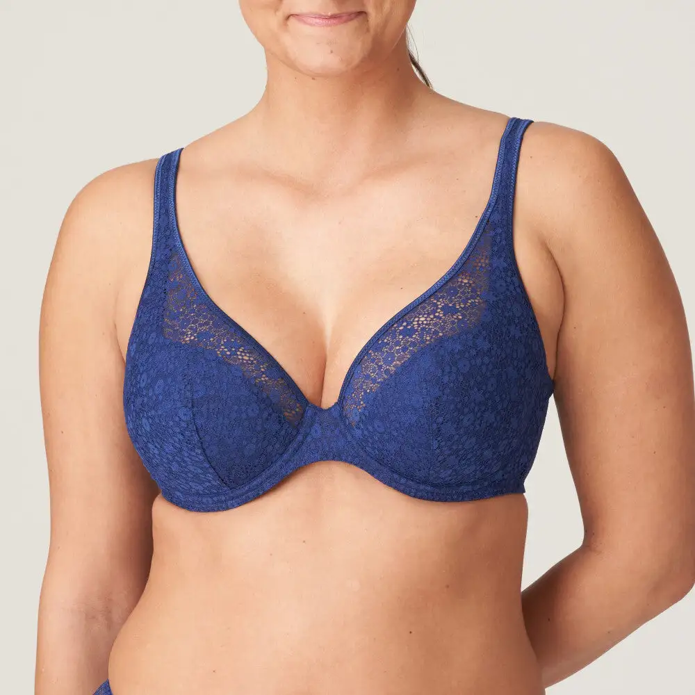 Women's Push-Up Plunge Lace Triangle Bra