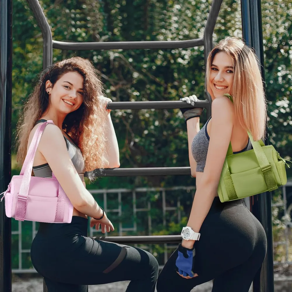 Mini Gym Bag for Women Girls Small Gym Tote Bag with Wet Compartment Waterproof Travel Duffle Bag Cute Workout Sport Bag