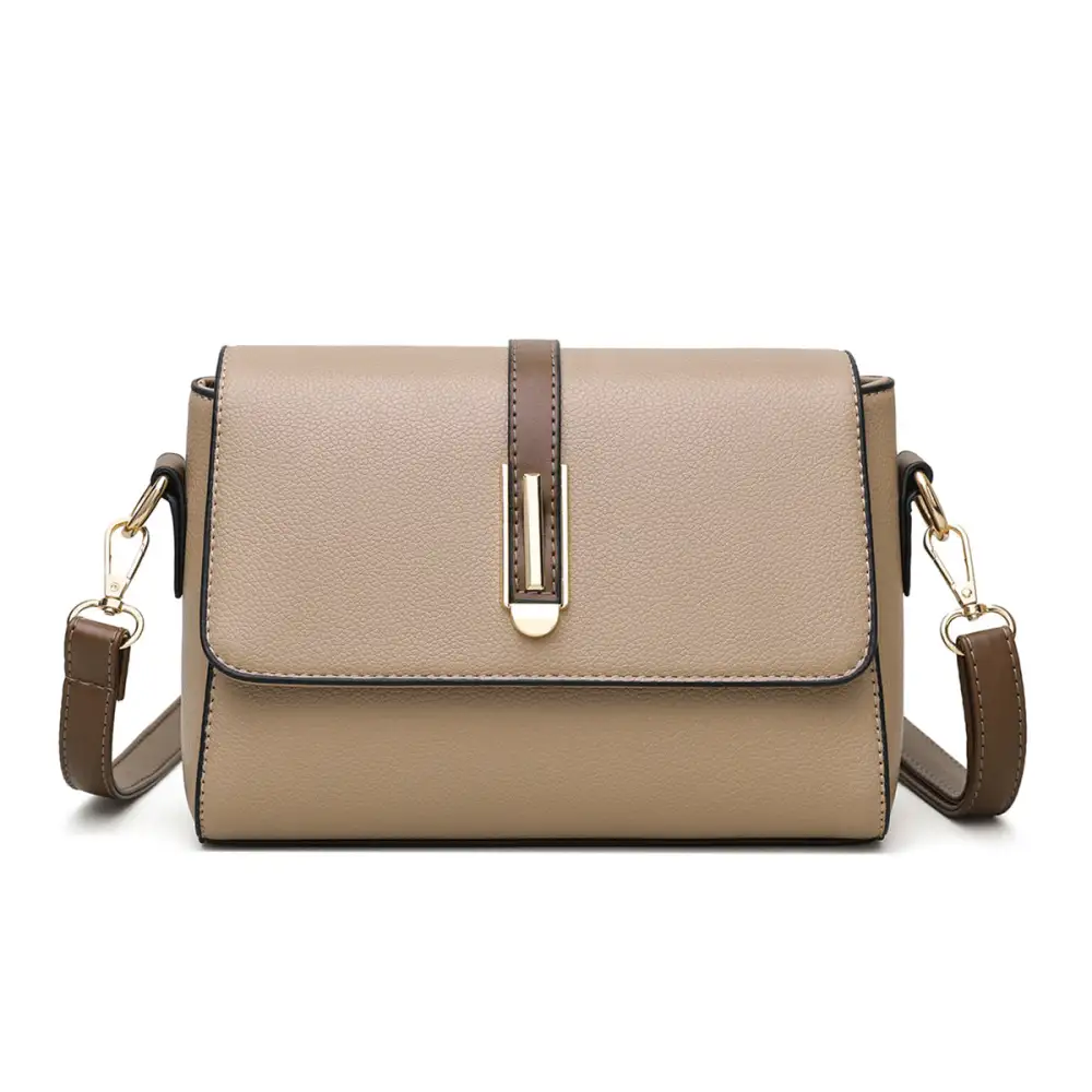 Compact Leather Square Crossbody Bag