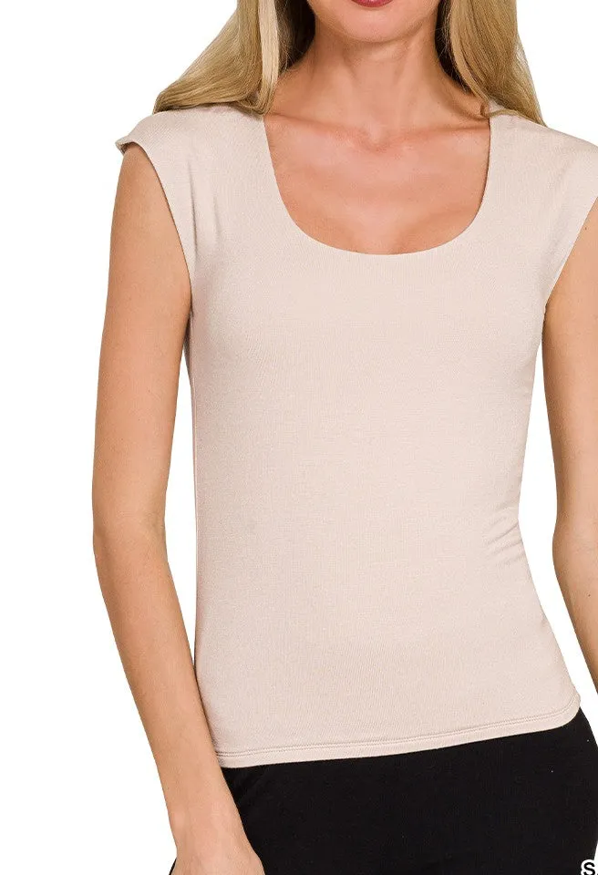 Double Layered Sleeveless Top Lightweight Design