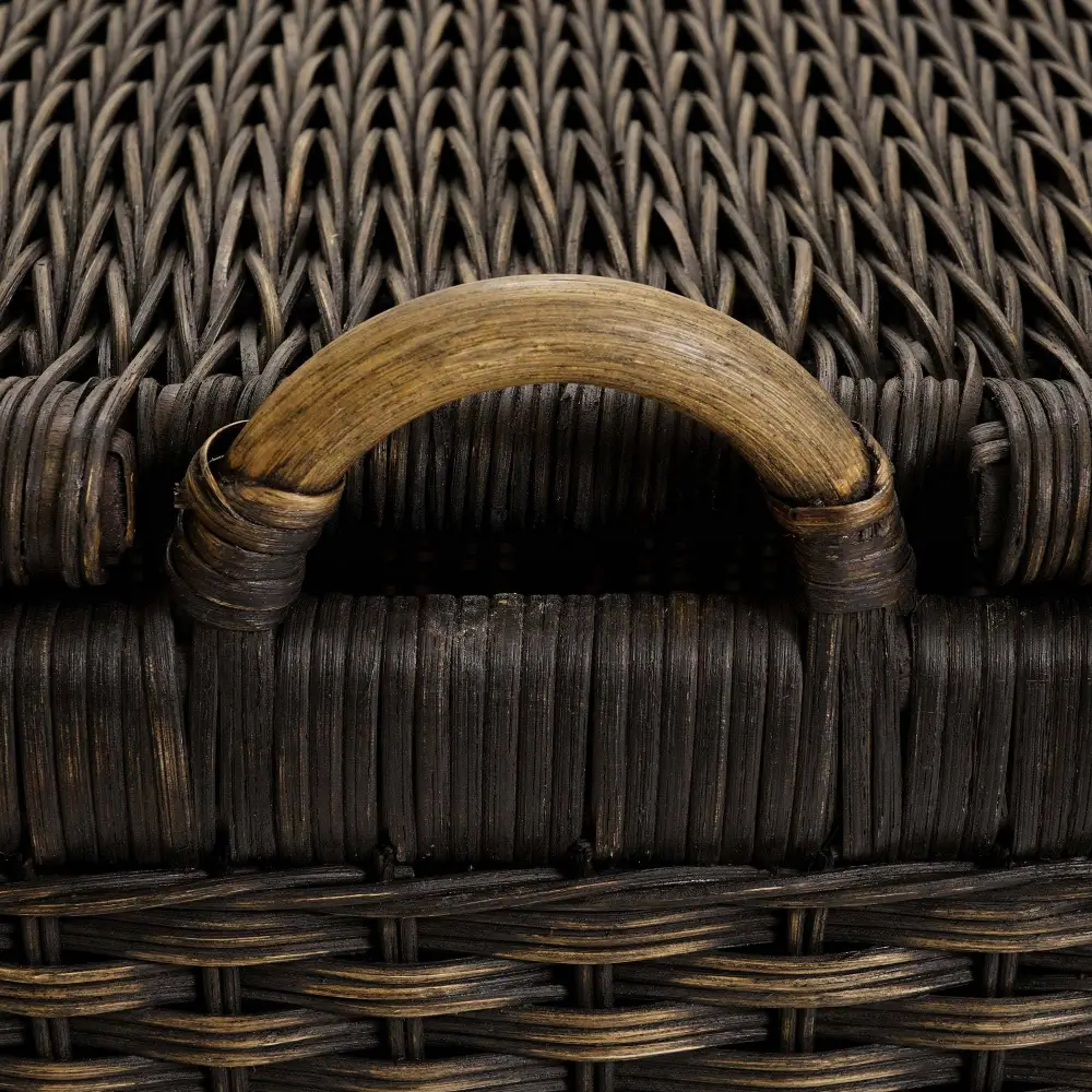 Lift Off Lid Wicker Storage Basket
