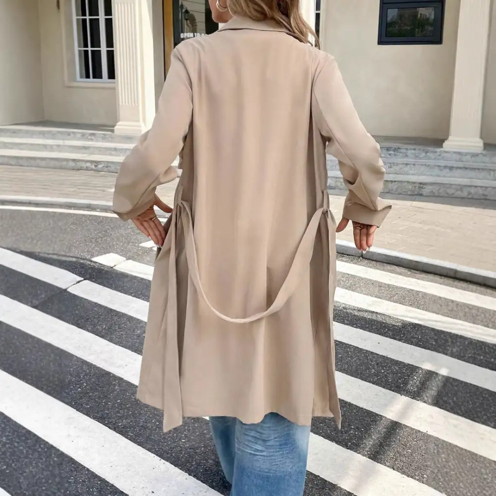 Relaxed Stand Collar Trench Coat