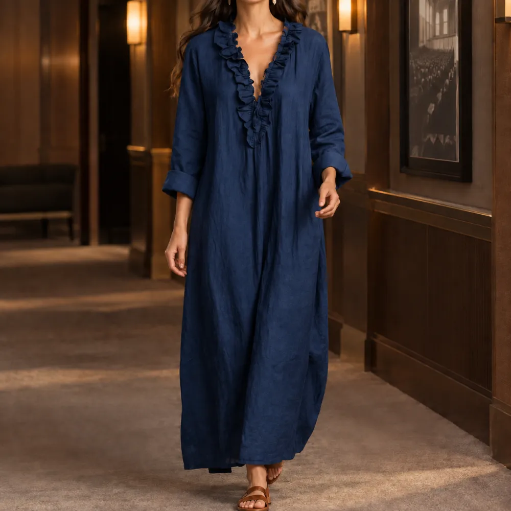 Modern Refined Women's Ruffle Maxi Dress
