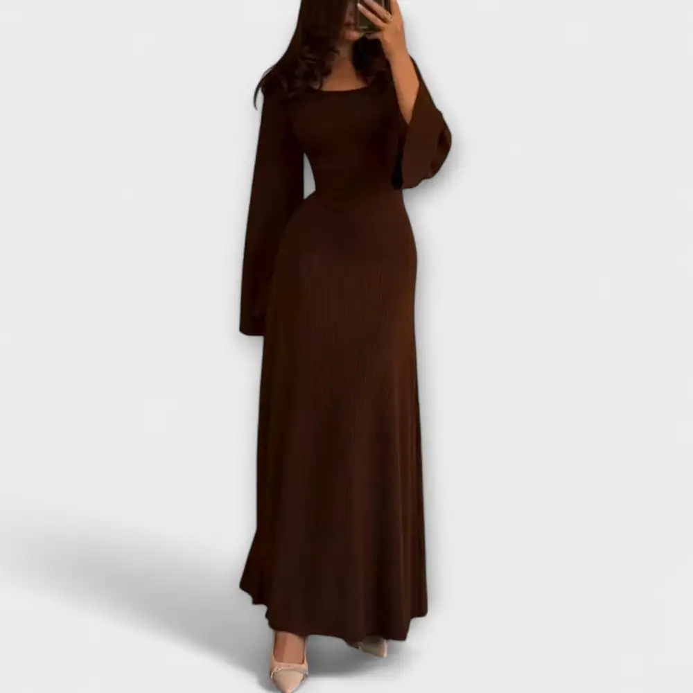 Relaxed Knit Detail Everyday Casual Dress