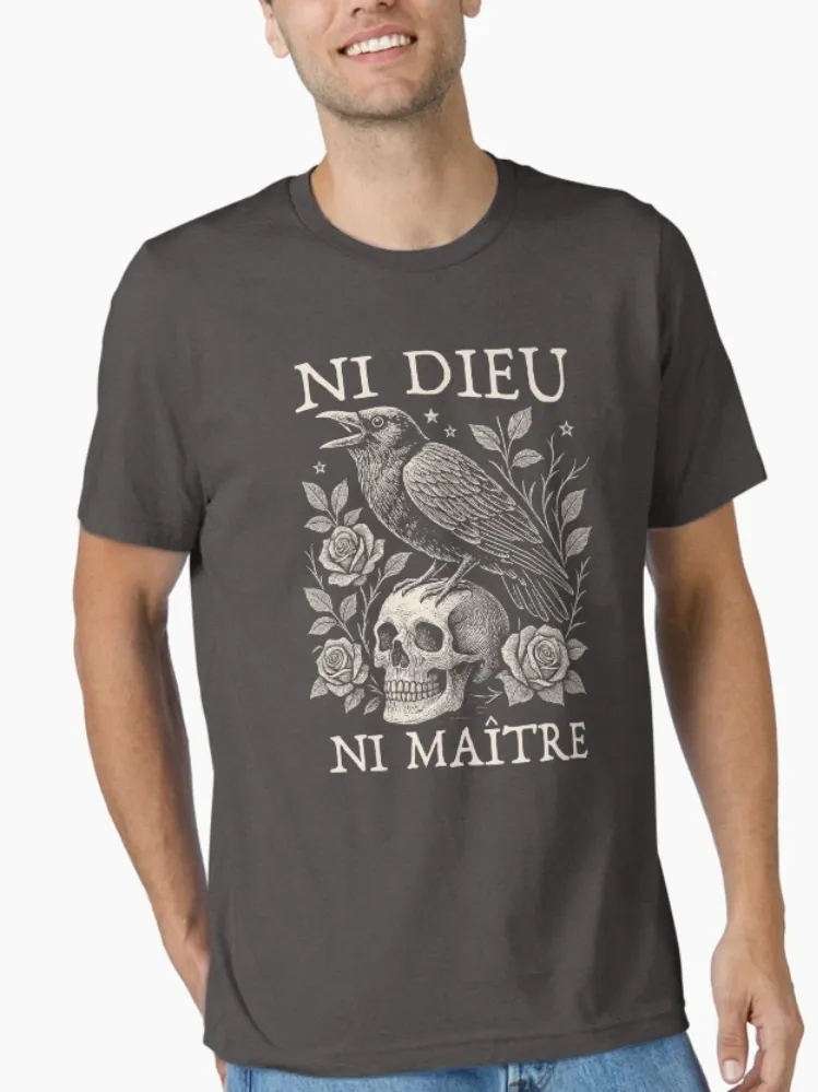Women's Gothic Print Round-neck Short-Sleeve T-Shirt