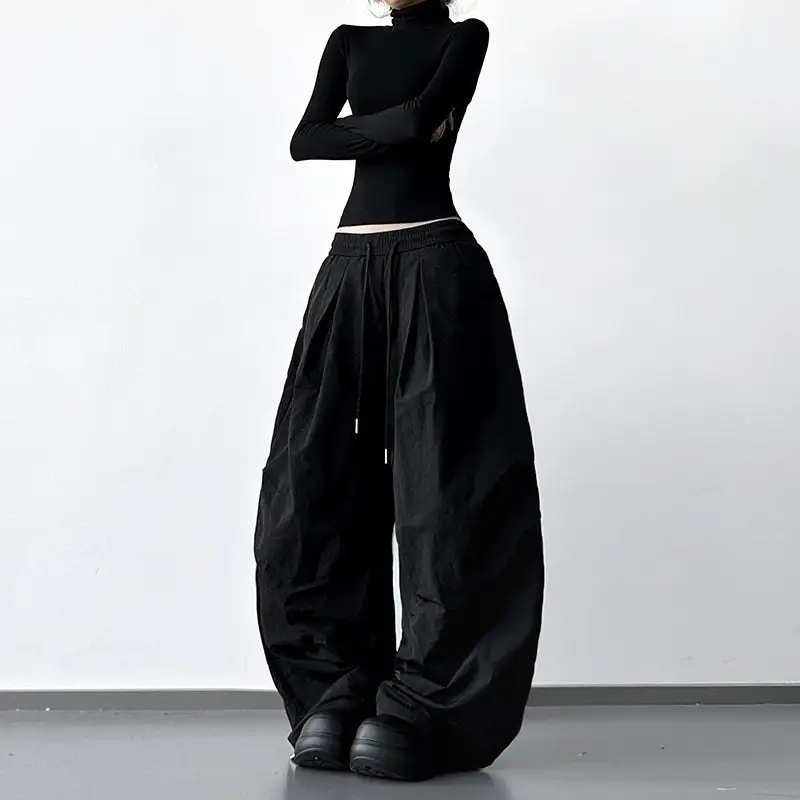 Drawstring Wide Leg Quick Dry Cargo Pants