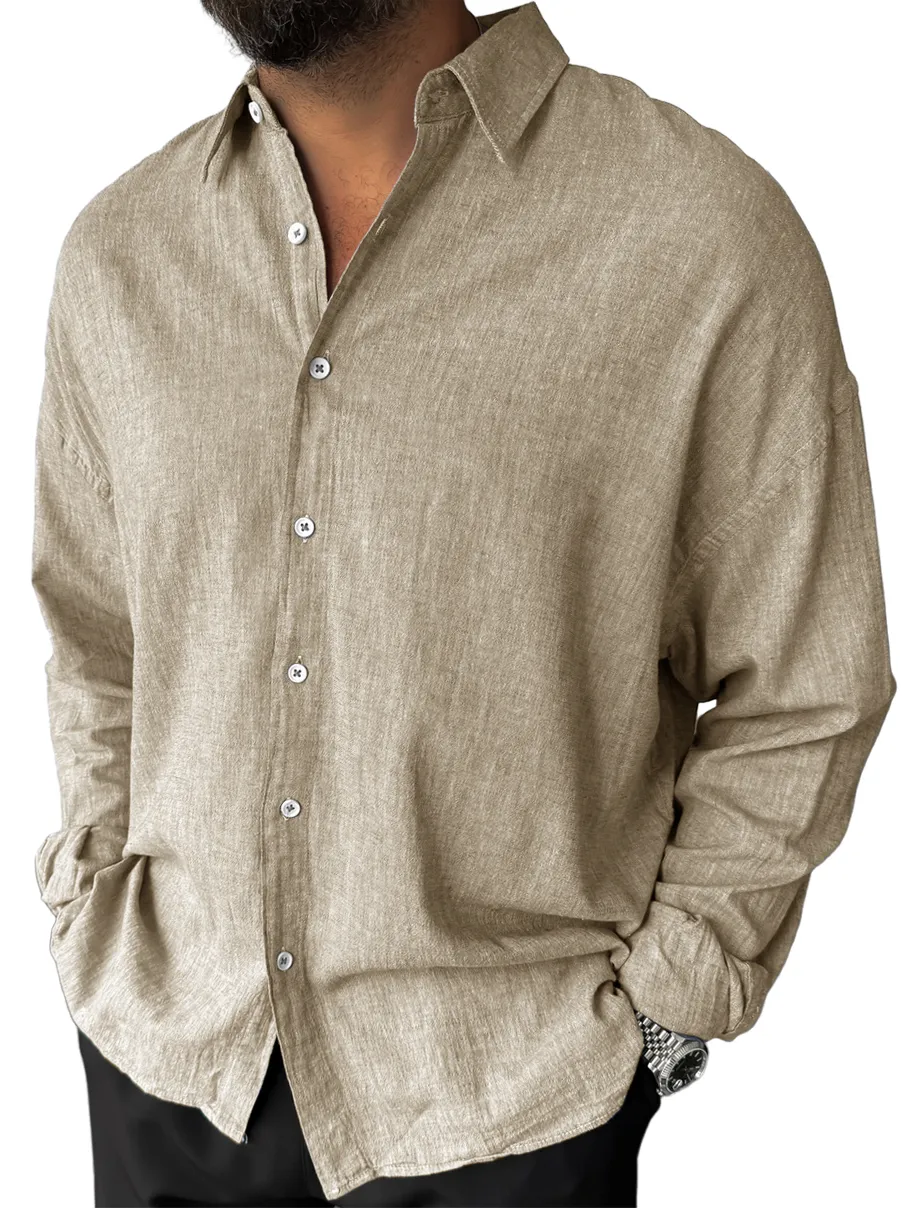 Everyday Cotton Linen Long Sleeve Shirt
