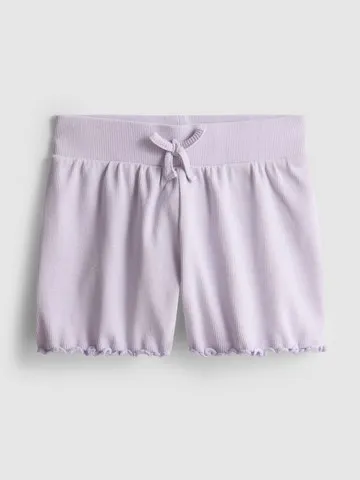 1.5-8yrs | Ribbed Lettuce Trim Shorts