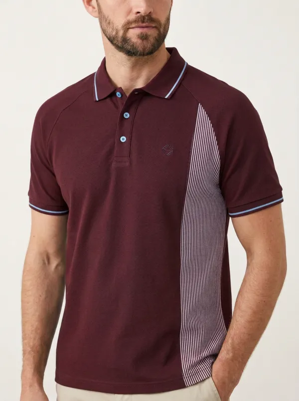 Men's Classic Everyday Vertical Stripe Printed Polo Shirt