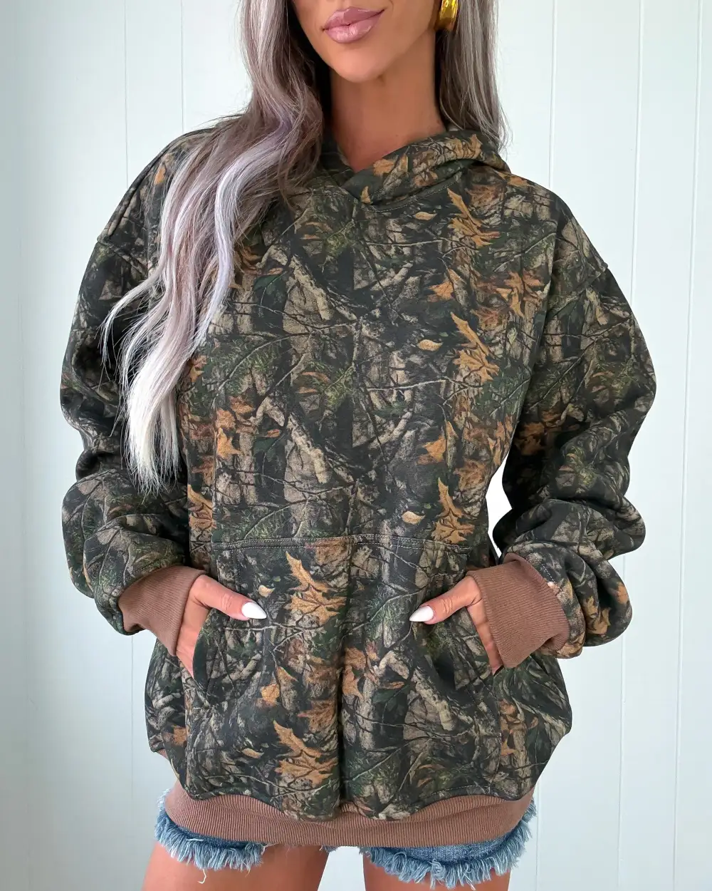 Relaxed-Fit Camo Hoodie