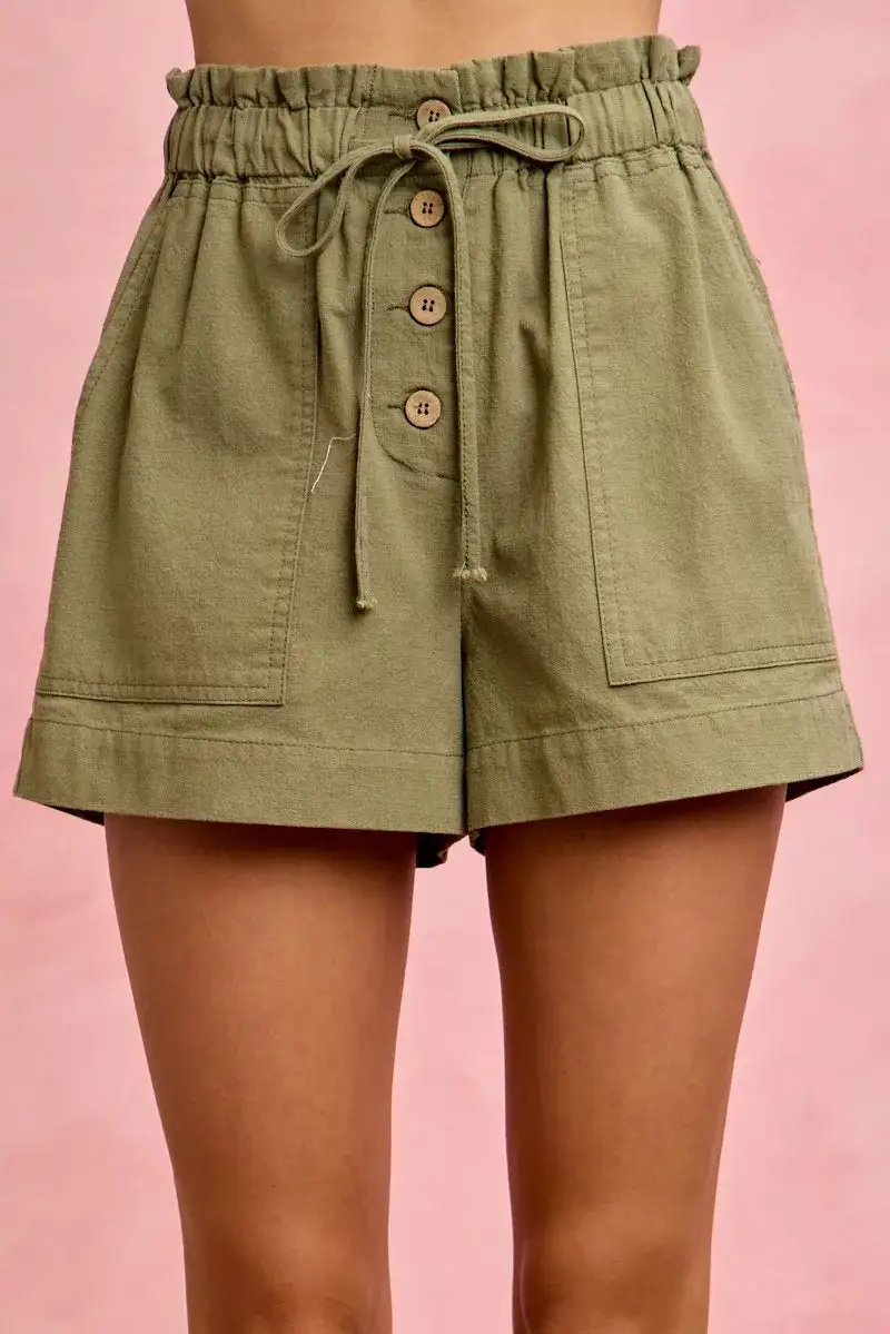 Everyday Drawstring Pocket Detail Shorts