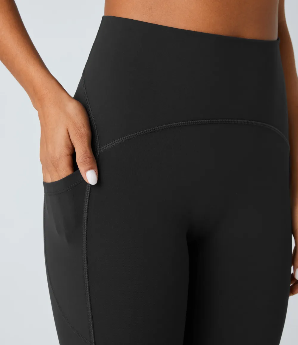 SpeedWave High Waisted Side Pocket Quick Dry 7/8 Running Leggings