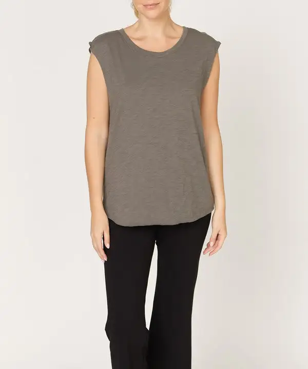 Slub Knit Sleeveless Tank Top
