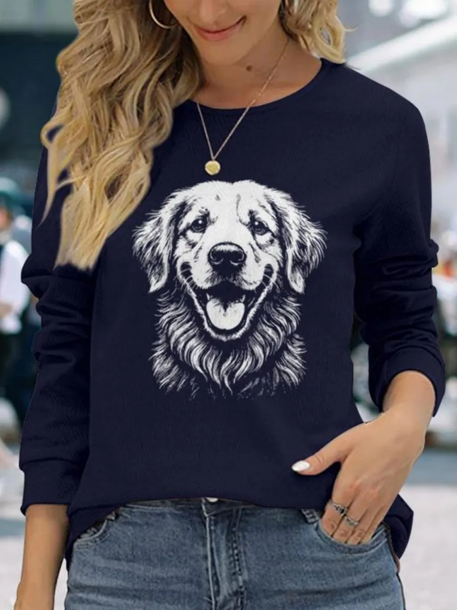 Sketch Style Golden Retriever Tee