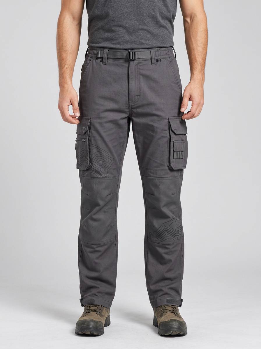 Tactical Outdoor Topographic Pattern Cargo Pants