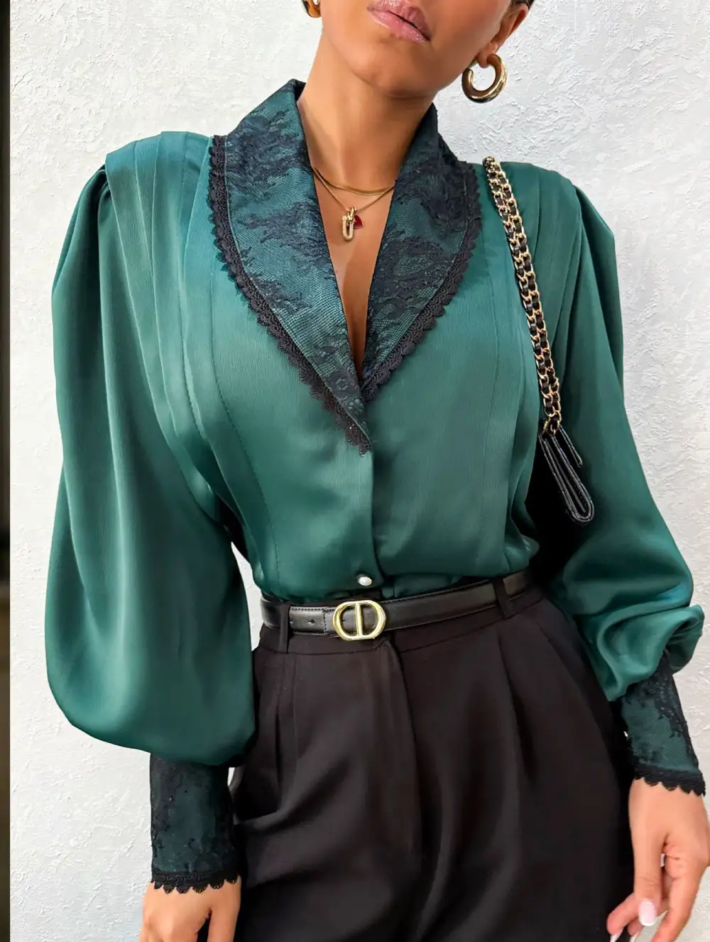 V Neck Refined Blouse