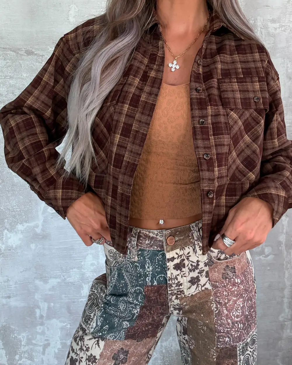 Relaxed-Fit Plaid Button-Up Shirt