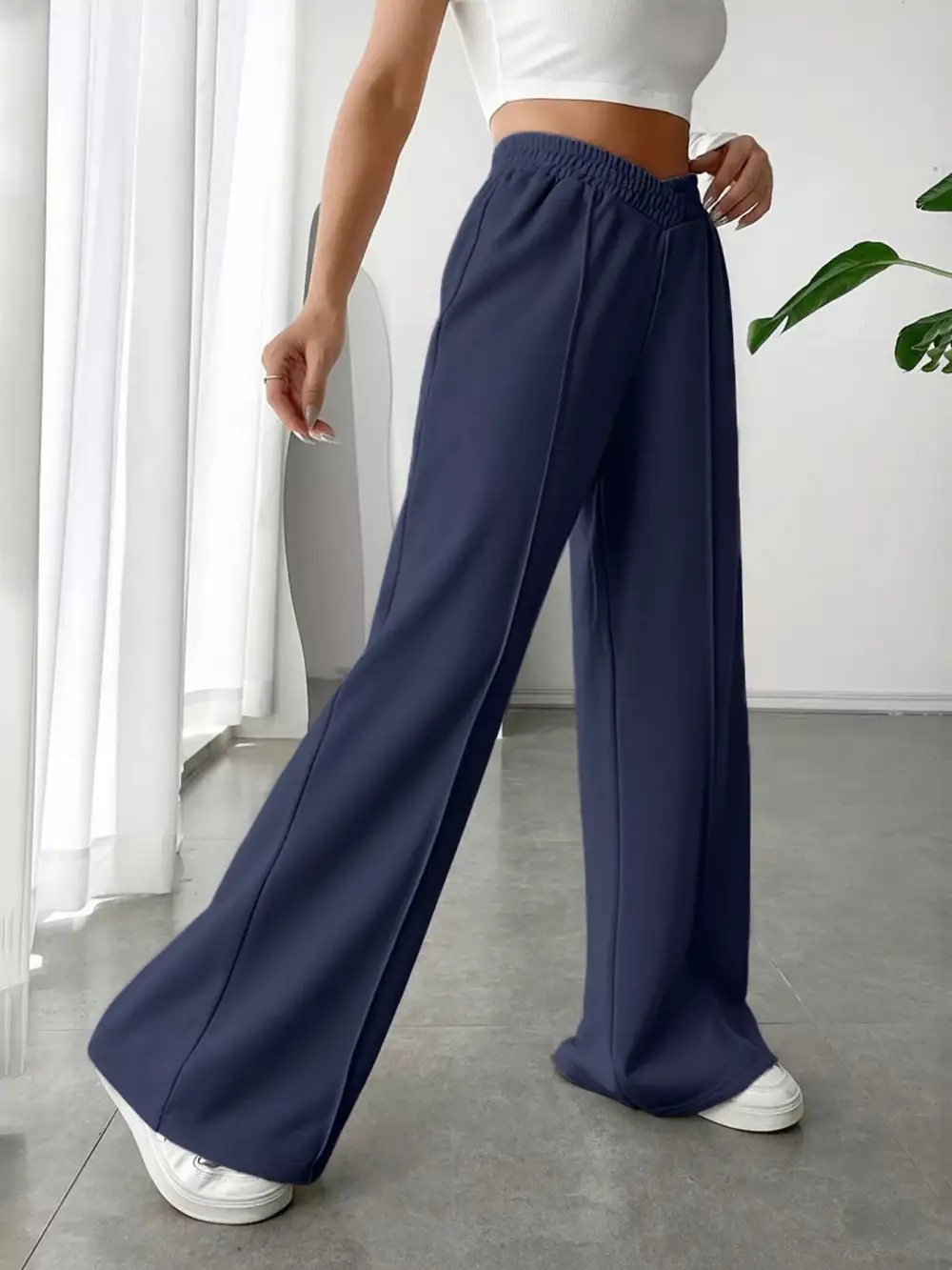 Wide Leg High Waist Everyday Versatile Pants