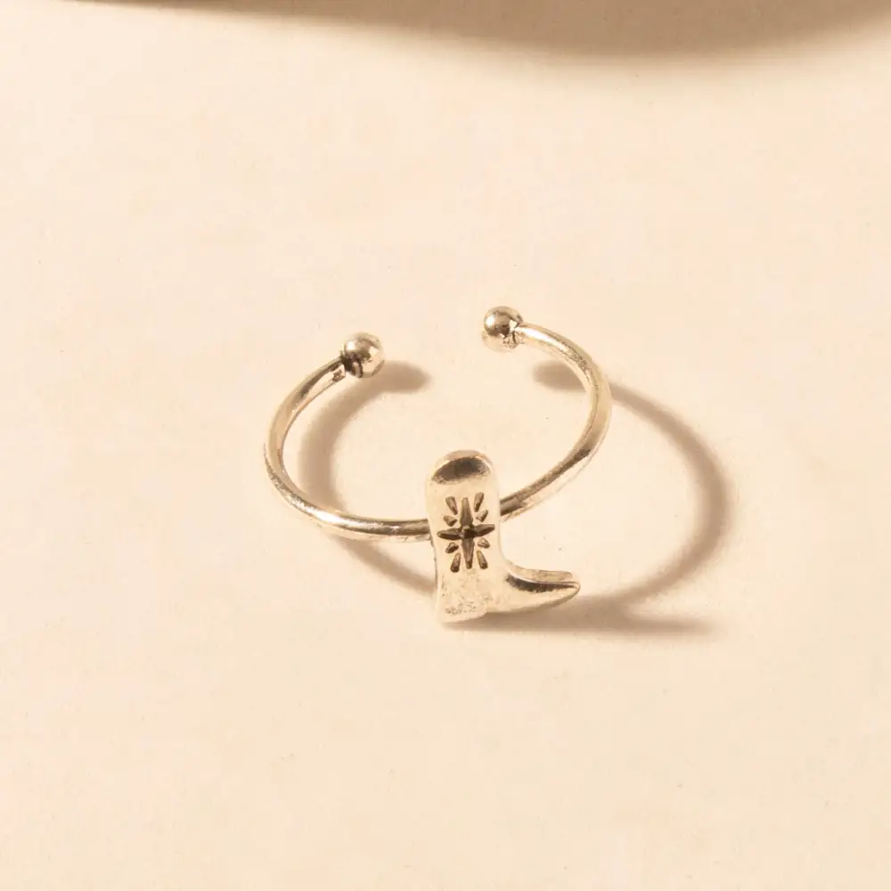 Women's Boot Charm Adjustable Ring