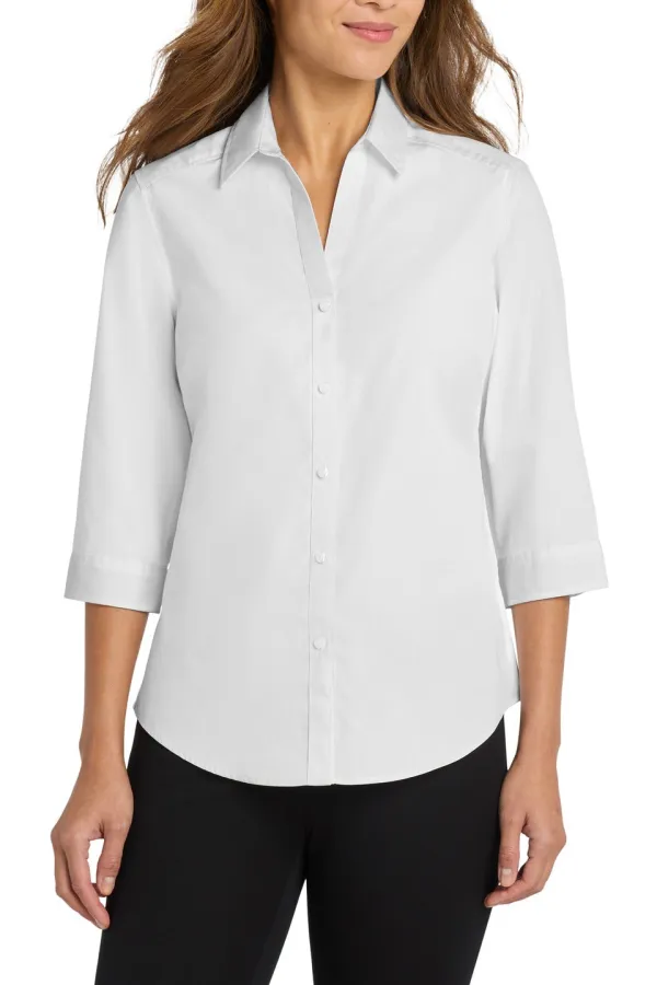 Women's Tall Cotton-Blend Poplin Shirt