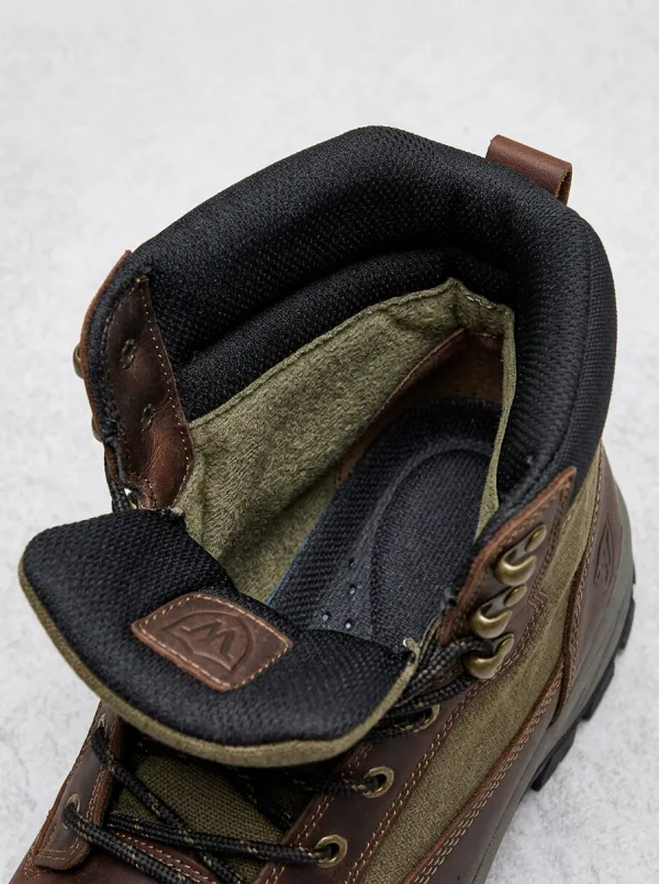 Trail-Ready Hiking Leather-Look Men's Waterproof Work Boots