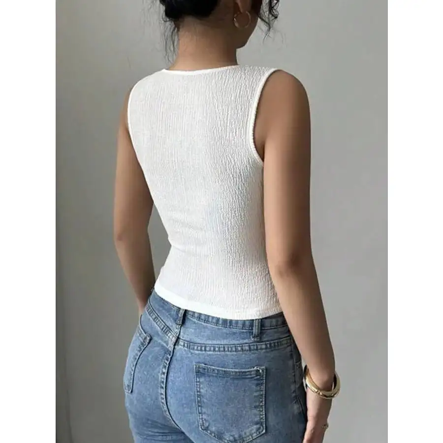 Flower Square Neck Tank